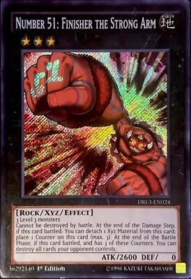 Number 51: Finisher The Strong Arm DRL3-EN024 1st Edition Secret Rare LP - Image 1 of 4