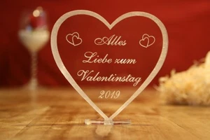 Valentinstag Herz Aufsteller - Alles Liebe zum Valentinstag oder Danke Mama Oma - Picture 1 of 14