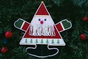 Whiskers the Beaded Santa - Charted Needlepoint Ornament - The Needle's Notion - Picture 1 of 1