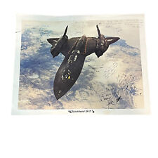 Vtg USAF Lockheed SR-71 Ephemera Signed Poster Promotion Keepsake Good Luck