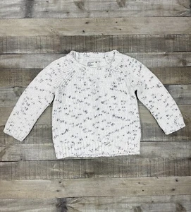 American Eagle Sweater Youth Girls Small White Chunky Knit Casual Pullover Top - Picture 1 of 9