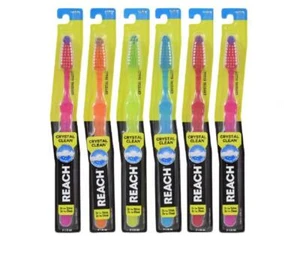 Crystal Clean Firm Adult Toothbrush 1 Ea - Colors May Vary Pack Of 6 - Picture 1 of 6
