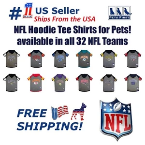 Pets First NFL Hoodie Tee Shirt for Dogs & Cats 32 Teams 4 sizes available - Picture 1 of 142