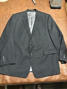 Calvin Klein Macys Mens Store Wool Laine Suit Jacket And Pant 42Wx32L Black/gray