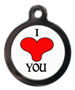 Pet ID Fun Love Tag I ❤ YOU Tag, llavero personalizado - Imagen 1 de 2