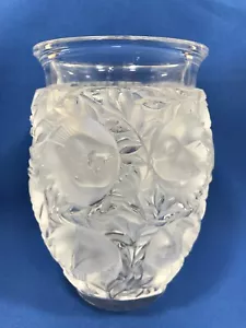 Vintage Lalique Bagatelle Vase Vögel & Blätter & Blatt Vase 6 3/4" hoch - Bild 1 von 9