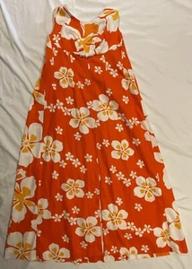 Vintage An Original Hawaiian Togs Maxi Dress Tropical Flowers Made In Hawaii - Picture 1 of 17