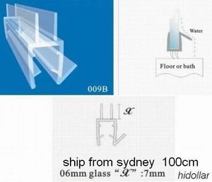 TRIPLE FINS PVC PLASTIC SHOWERSCREEN SHOWER SCREEN DOOR WATER SEAL STRIP 6mm 1M - Picture 1 of 2