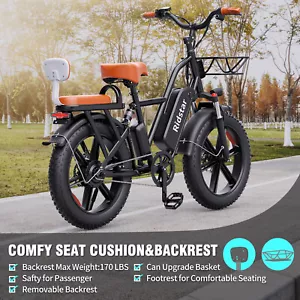 Ridstar Electric Bike 1500W 20" Ebike Bicycle Full Suspension 30MPH for Adult CA - Picture 1 of 12