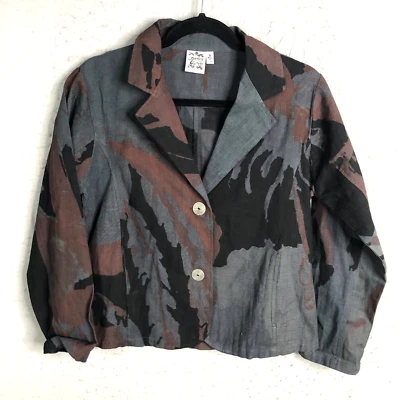 Blazer Perejil Salvia Para Mujer S Arte Abstracto Para Usar Chaqueta Moderna Boho Artística Foto 1 de 4