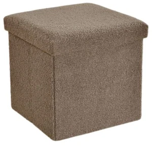 Ottoman Storage Box Folding Footstool Seat Storage Stool Toys Chest Laundry Box - Picture 1 of 16