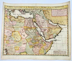 ARABIA EGYPT AFRICA 1719 HENRI CHATELAIN LARGE ANTIQUE MAP 18TH CENTURY - Picture 1 of 10
