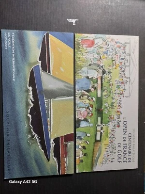 FRANCE MNH SOUVENIR SHEET -BOOKLET OF 2006 - GOLF +2007-VOILE-lot of 2 - Image 1 of 3