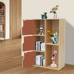 Schrank Aktenschrank Büroschrank mit 2Türen 3Ebenen Lagerschrank DE - Bild 1 von 24