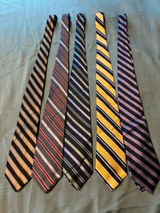 Lotto di 4 - Cravatte classiche CHAPS uomo 100% seta fatte a mano usate in ottime condizioni - Foto 1 di 8