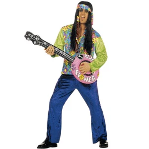 Aufblasbare Gitarre Deko Luftgitarre Rockstar-Kostüm-Accessoir Musiker Karneval - Bild 1 von 2