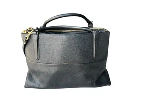 Coach 28160 Borough Pebbled Black Leather Satchel Handbag Rare Retired - Bild 1 von 12