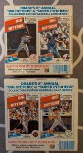 1988 Drake's Baseball Karten Box Bottoms Mattingly, Raines, K. Hernandez, McGwire - Bild 1 von 9