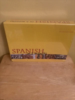 Spanish in 3 Months CD Language Course 3 Audio CD'S & Essential Guide New Sealed - Image 1 of 4