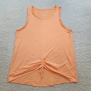 Xersion Tank Top M Orange Quick Dry Cinch Front Scoop Neck Soft Summer - Picture 1 of 6
