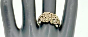 VTG Sterling Silver 925 Butterfly Ring Marcasites Estate Find Size 8.5 - Picture 1 of 9