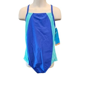 NWT Girls youth speedo no wedgie swim suit full coverage modest sz 12 NEW  - Picture 1 of 8