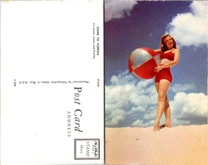 Postal - VEN A FLORIDA es cálido, soleado y saludable - belleza vintage en la playa - Imagen 1 de 1
