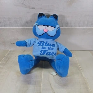 Garfield blau im Gesicht Plüsch 13 cm Mängel siehe Fotos - Bild 1 von 5