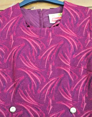 Vintage mod / 60s crimplene dress size 12 ( #10 ) - Image 1 of 3