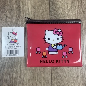 Borsa a marsupio HELLO KITTY retrò rossa con cerniera slim nuova con etichette esclusiva Sanrio Kawaii Giappone - Foto 1 di 7