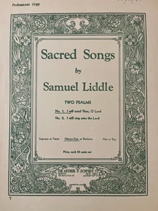 ORIGINAL SHEET MUSIC 1934 - TWO SONGS BY SAMUEL LIDDLE - Picture 1 of 2