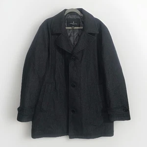 London Fog Mens 3 Button Classic-Fit Wool Blend Coat Charcoal XL - Picture 1 of 10