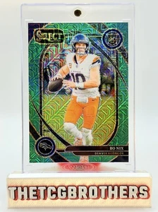 Bo Nix 2/5 Green Mojo Select 2024 Club Level #221 Rookie RC Denver Broncos PRIZM - Picture 1 of 3