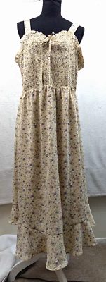 Grace Karin sz 2XL Long Midi Dress bohemian floral print 0801 - Image 1 of 4