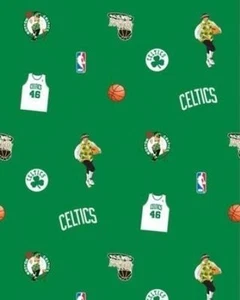 Paquete de Piezas Cortas Boston Celtics NBA Verde Vellón Tela Estampado D005.73 - Imagen 1 de 1
