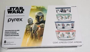Pyrex Star Wars Decorated Glass Food Storage Container 8 Piece Set Free Shipping - Picture 1 of 12