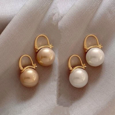 2pairs Fashion Pearl Ear Stud Earrings U Shape Women Wedding Jewellery Gifts New - Image 1 of 4