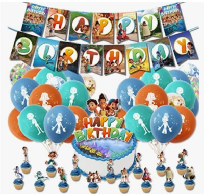 Birthday Party Supplies Luca Anime Birthday Decorations Set Ballons Banner - Image 1 of 4