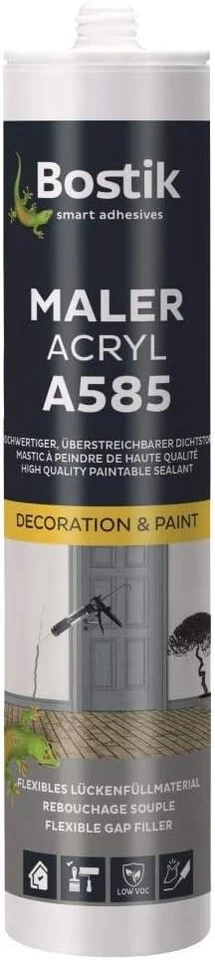 1x 300ml Bostik A585 Maleracryl Innen Acryl Überstreichbar Weiß