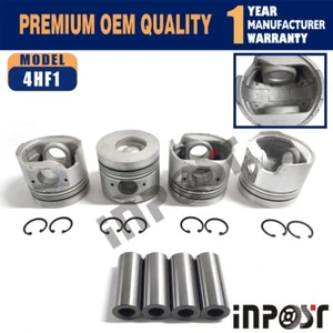 4HF1 Piston With Pin & Clip For Isuzu Engine Truck Excavator Forklift NKR STD - Picture 1 of 6