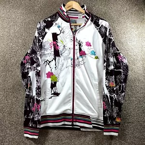Artful Dodger Jacke Damen weiß schwarz blutig & Spalten bestickt durchgehender Reißverschluss - Bild 1 von 12