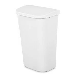 11.3 Gallon D Shape Flat Side Lift Top Lid Wastebasket Trash Can for Kitchen, Ho - Picture 1 of 7