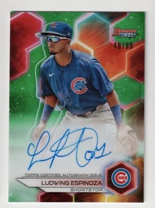 Ludwing Espinoza 2023 Bowman's Best #B23-LE Rifrattore Verde Auto /99 - Foto 1 di 2