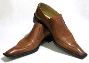 GUVENER Herren Slipper Leder Schuhe Fahrrad Bicyle Toe hellbraun Größe EU 38, US 7,5 - Bild 1 von 10