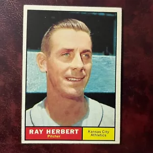1961 Topps Set RAY HERBERT semi alto #498 KANSAS CITY A'S - EX++ - Foto 1 di 2