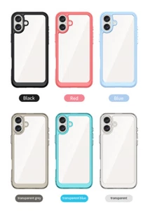 For iPhone 16 Pro Max 15 14 Plus 13 12 X 7 Colorful Protective Clear Phone Case - Picture 1 of 52