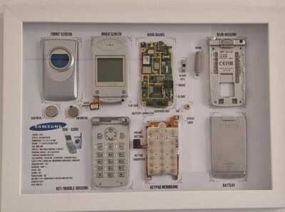 Samsung A300 Teardown Art, With Frame, Disassembled wall Art (Handmade) Unique - Image 1 of 4