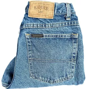 Riders By Lee Men's Denim Blue Jeans Straight Leg Regular Fit Size 33 Zipper Fly - Picture 1 of 15