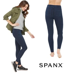 Spanx Jean-Ish Leggings al Tobillo Pantalones de Jegging Azul Elastizados Talla Pequeña - Imagen 1 de 9
