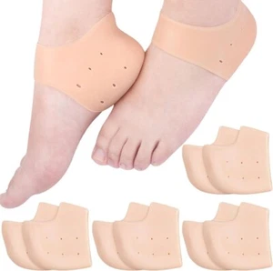Protectores de talón de silicona, tacones agrietados 1-5 pares tacones fascitis plantar - Imagen 1 de 9